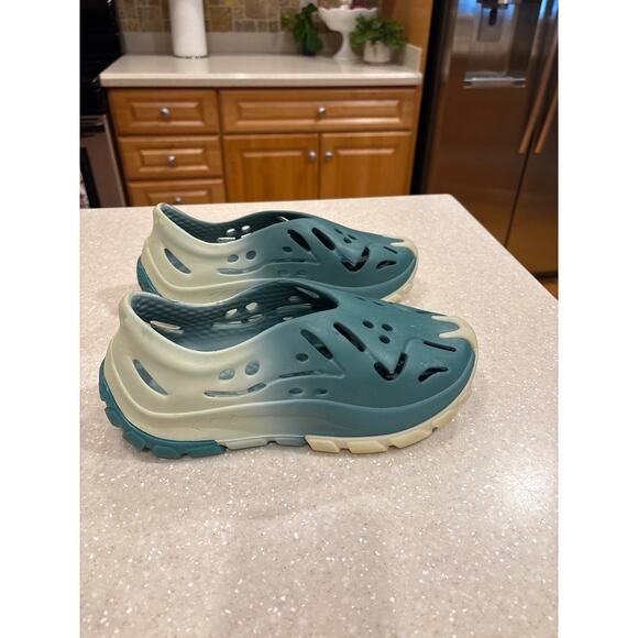 S.A.I. Teal Ombre Foam Clogs Slip On Perforated Futuristic Streetwear‎ Shoes 6/7